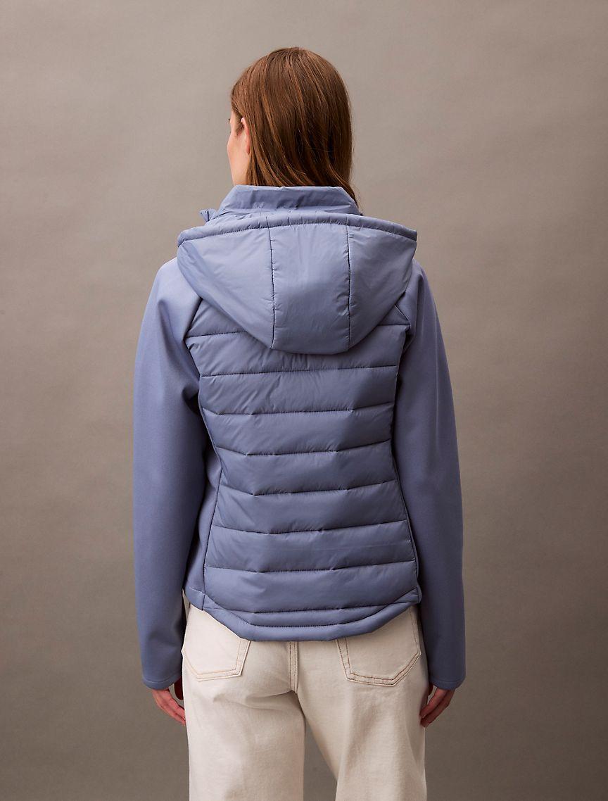 Mixed Media Puffer Jacket Product Image