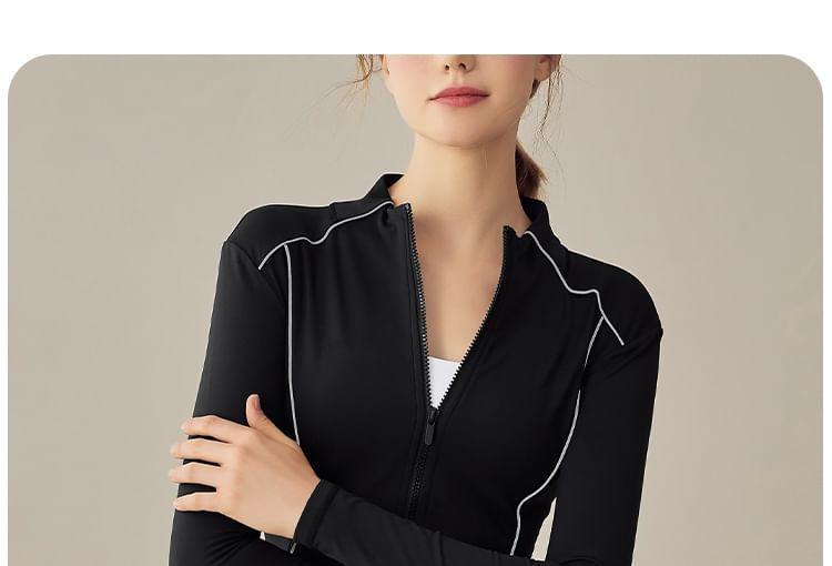 Striped Zip Sports Jacket Product Image