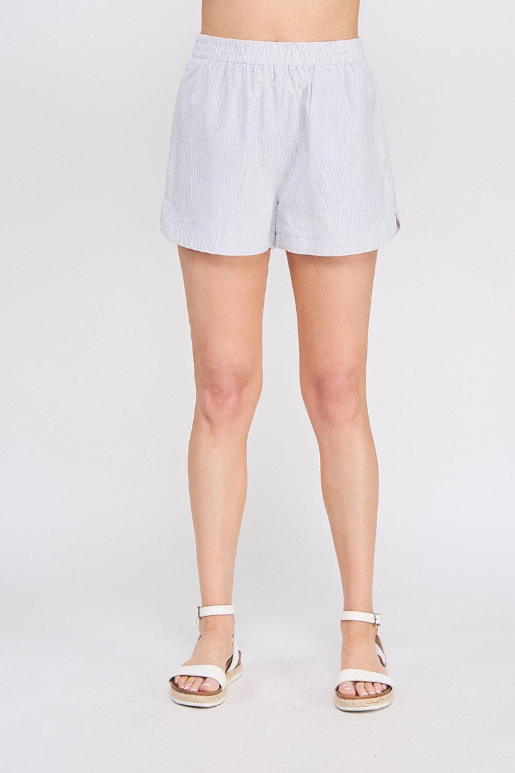 Pinstripe Elastic Waist Short Product Image