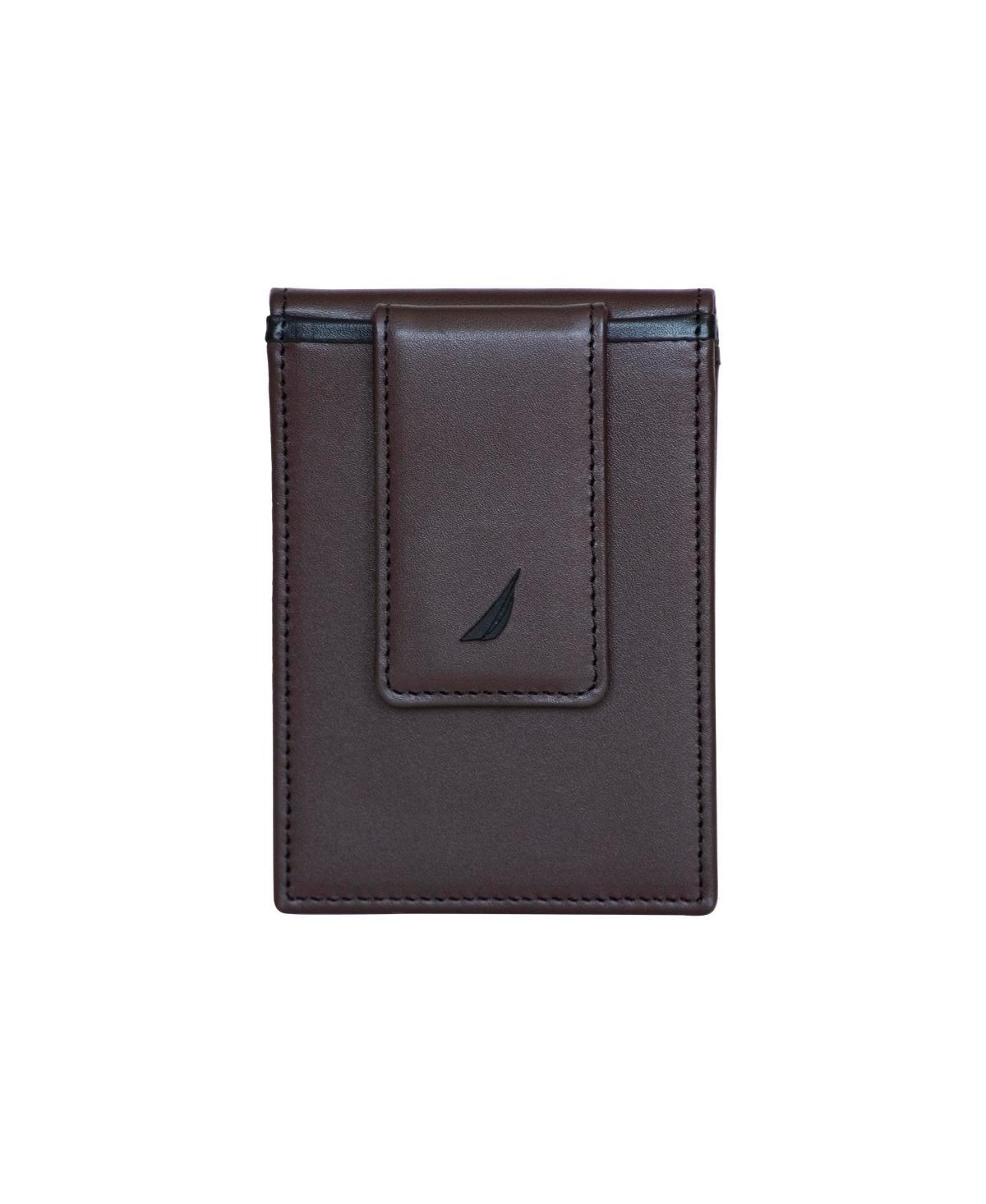 Nautica Mens Pop J Class Front Pocket Wallet - Black Product Image