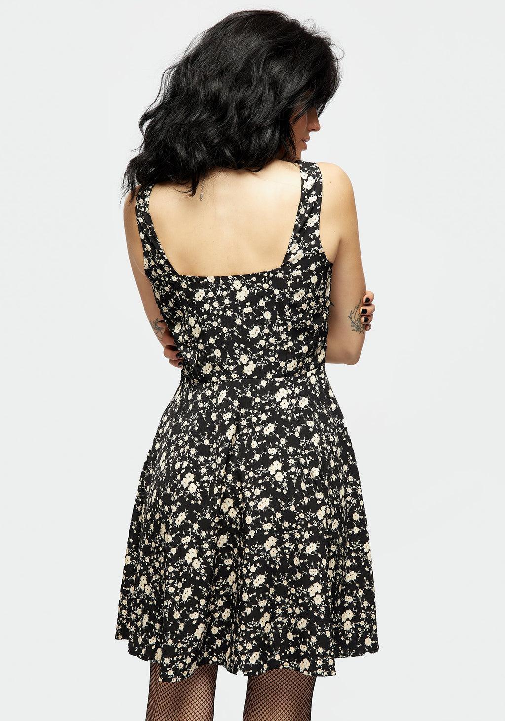Dryad Floral Button Mini Dress Product Image