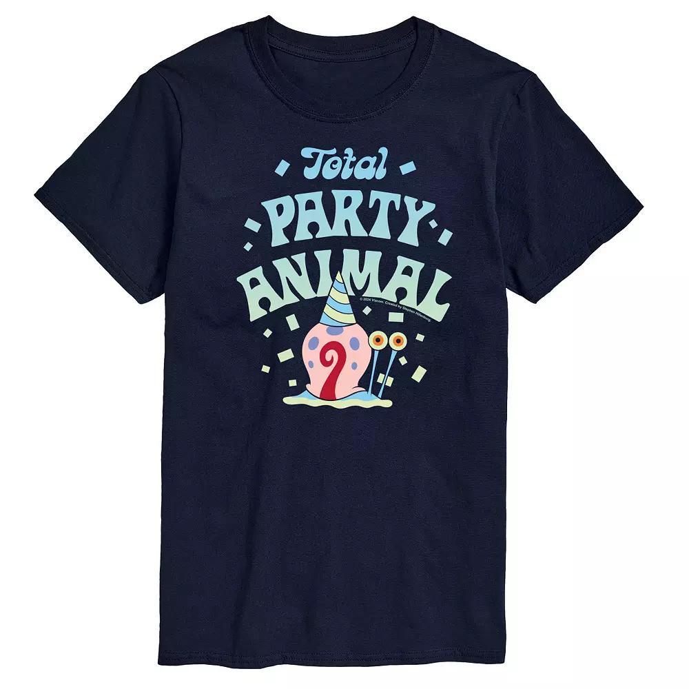 Big & Tall Spongebob SquarePants Gary Party Animal Graphic Tee, Men's, Size: 3XB, Blue Product Image