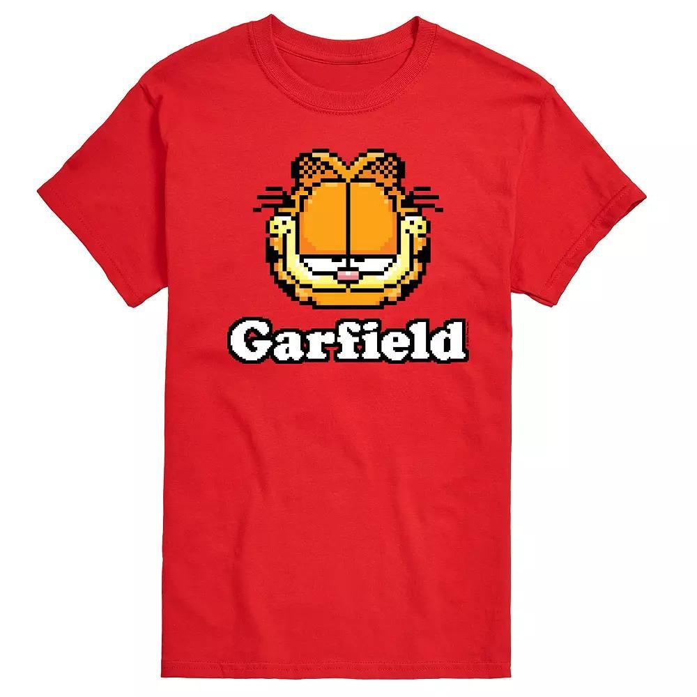 Men's Garfield Video Game Garfield Logo Graphic Tee, Size: Large, Red Product Image