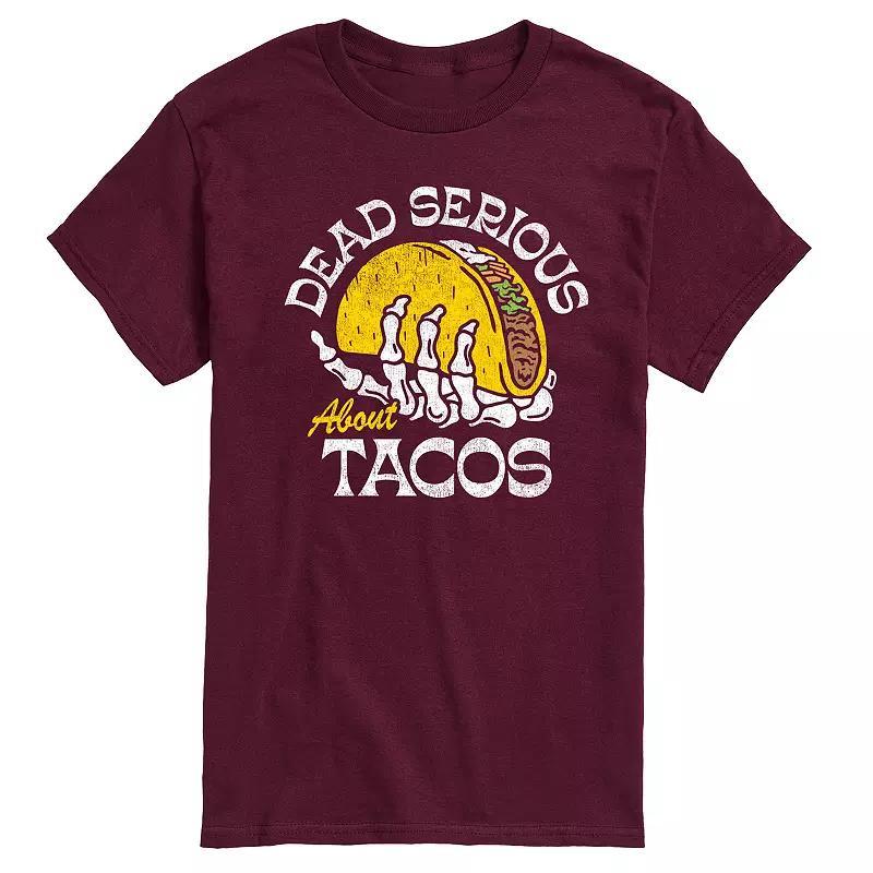 Men's Dead Serious About Tacos Graphic Tee, Size: Large, Blue Product Image