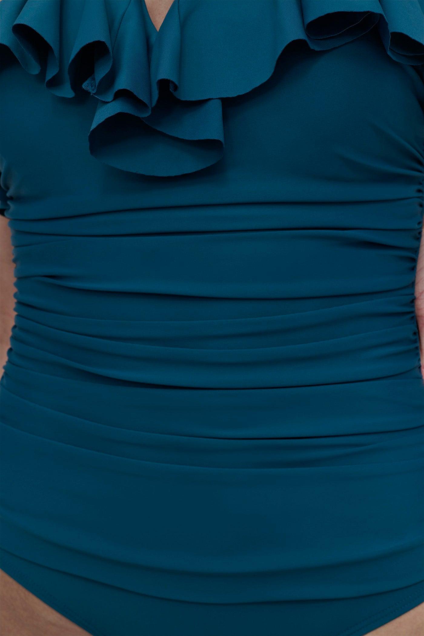 RUFFLED PINUP BANDEAU ONE PIECE Product Image