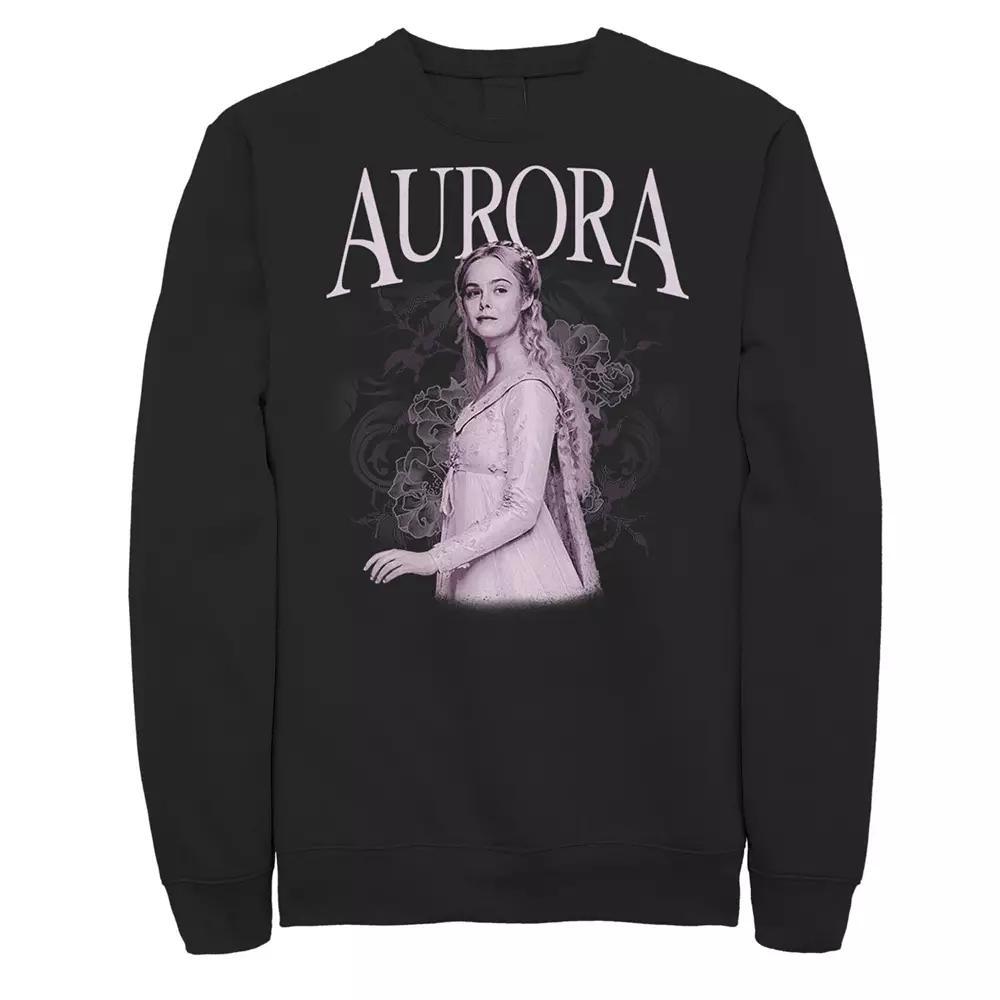 Disney's Live Action Maleficent Aurora Pink Hue Portrait Men's Sweatshirt, Size: XL, Black Product Image