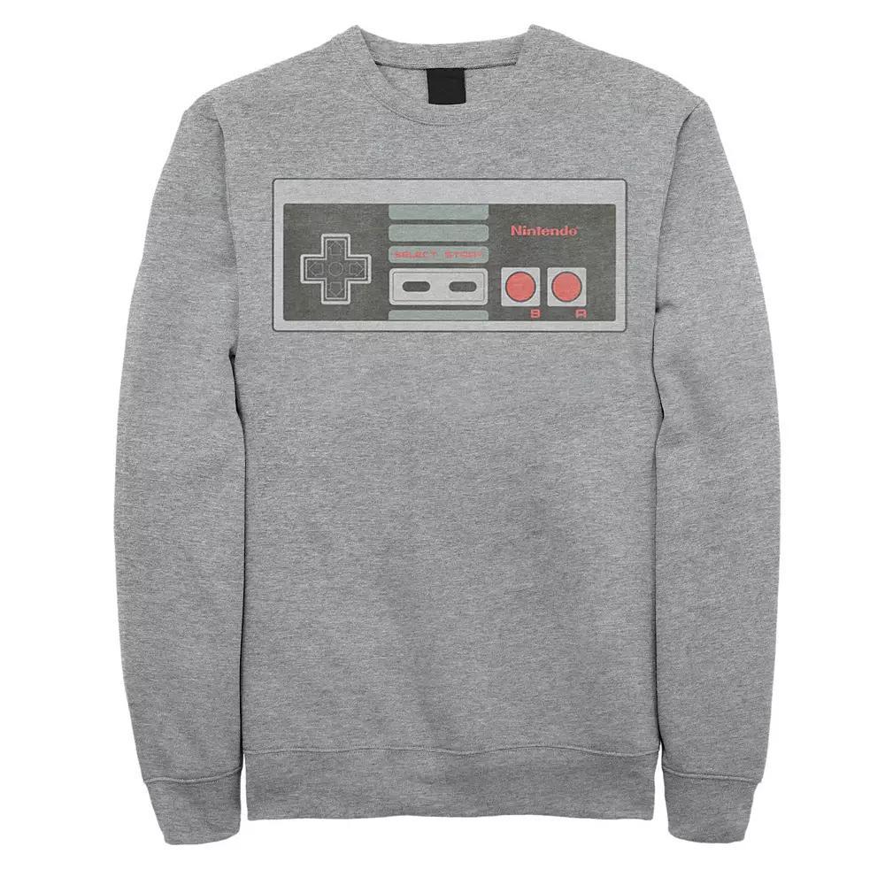 Big & Tall Nintendo NES Controller Distressed Image Graphic Fleece Pullover, Men's,  Product Image