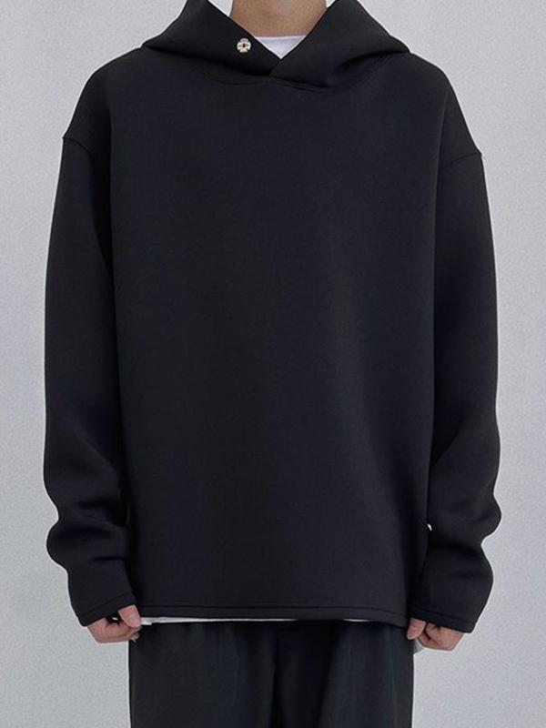 Men's Solid Color Versatile Oversized Hoodie Product Image