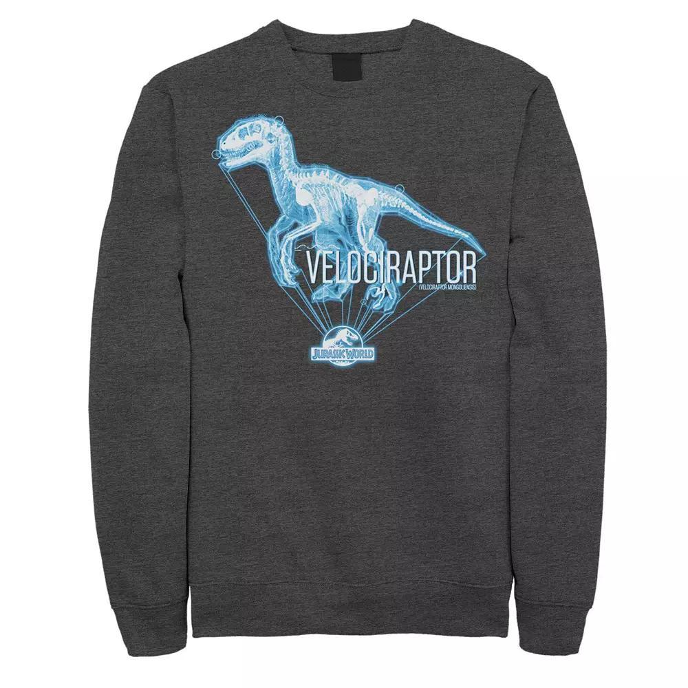 Men's Jurassic World Velociraptor Hologram Title Logo Sweatshirt,  Product Image