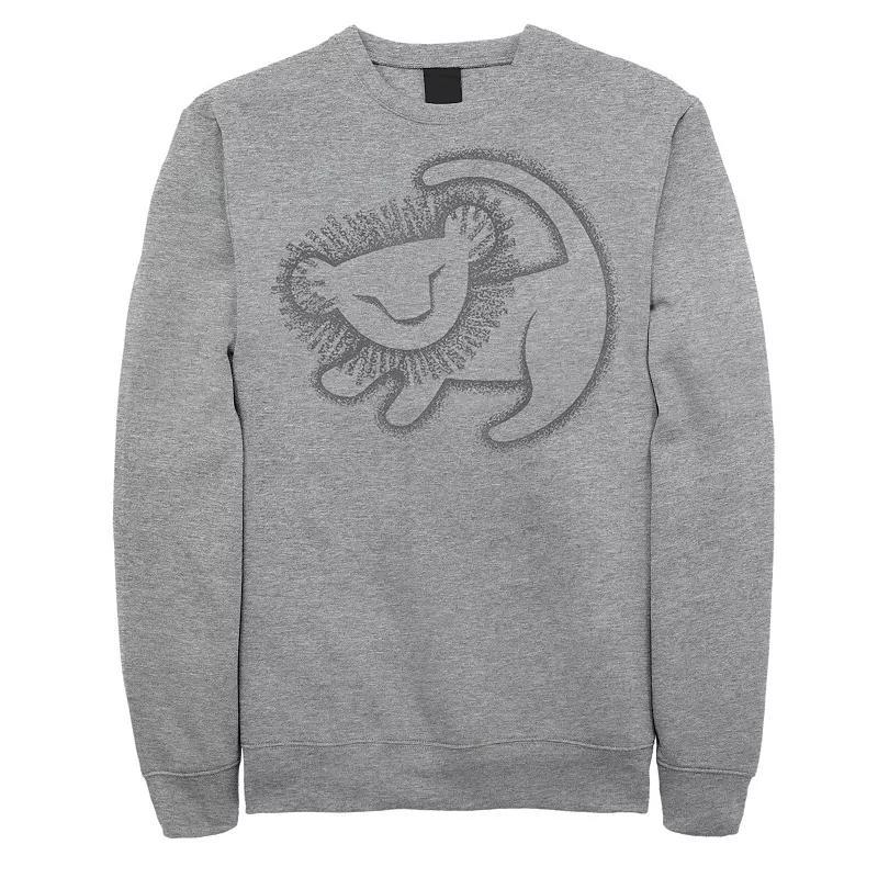 Mens Disneys The Lion King Cave Painting Fleece Athletic Grey Product Image