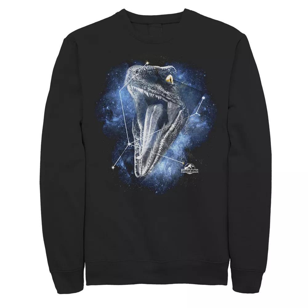 Men's Jurassic World Raptor Roaring Constellation Sweatshirt, Size: Large, Black Product Image