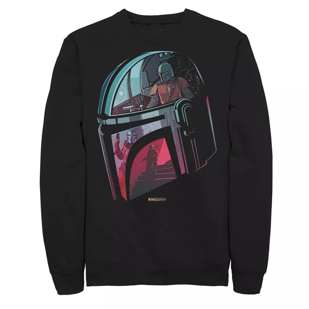 Men's The Mandalorian Helmet Reflection Sweatshirt,  Product Image