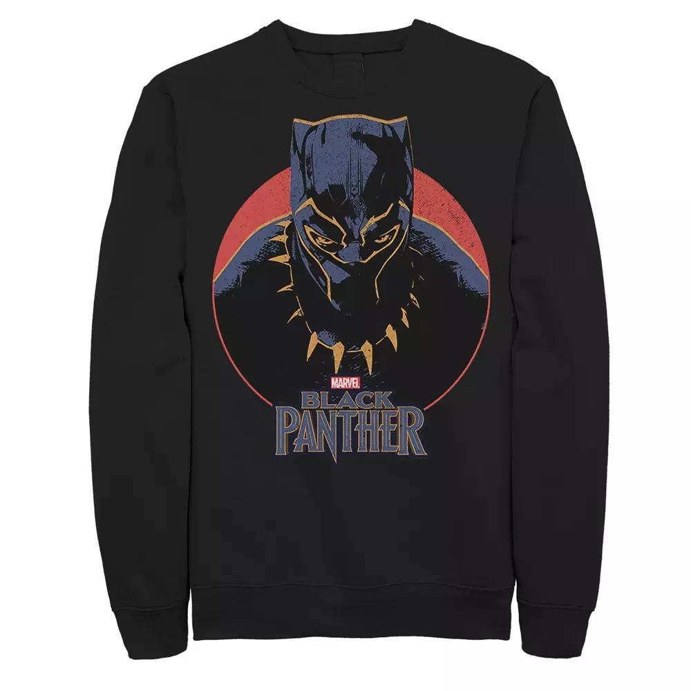 Men's Marvel Black Panther Movie Retro Circle Portrait Sweatshirt, Size: XL Product Image