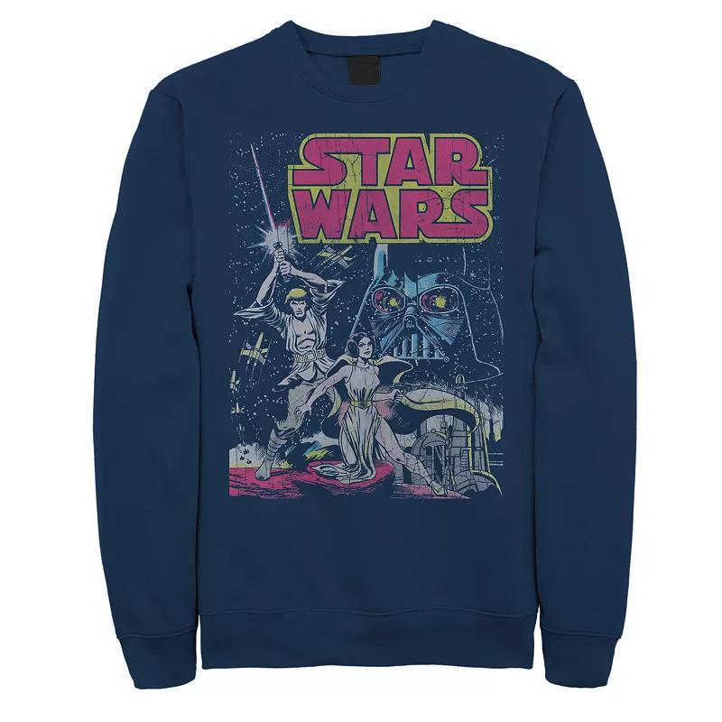 Men's Star Wars Classic Poster Sweatshirt, Size: Large, Blue Product Image