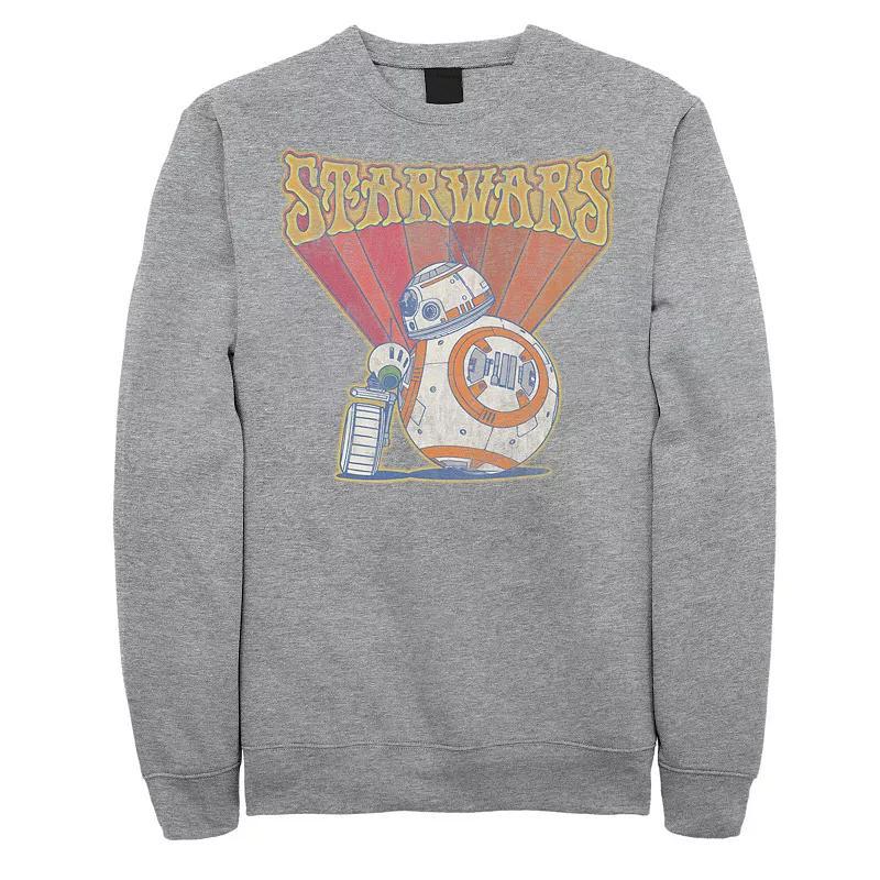 Men's Star Wars The Rise of Skywalker Groovy Droid Duo Sweatshirt, Size: Medium, Athletic Grey Product Image