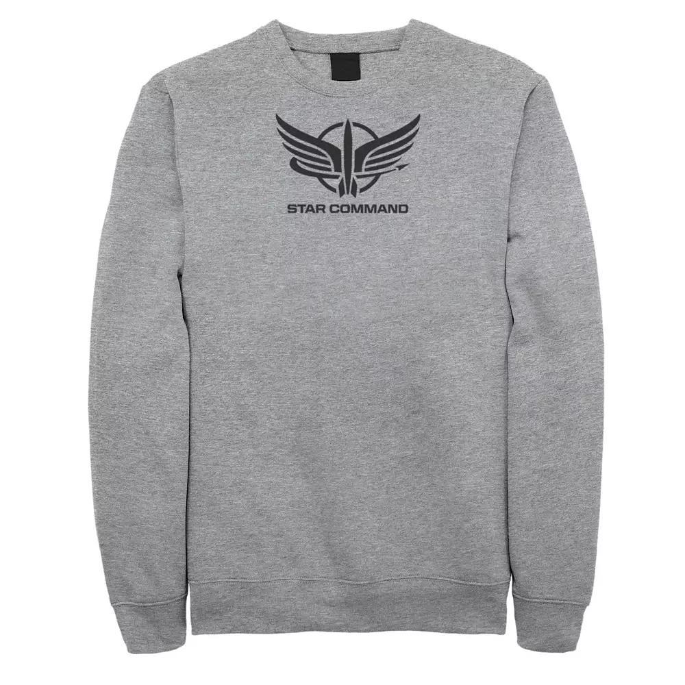 Disney / Pixar's Lightyear Men's Star Command Logo Sweatshirt, Size: Small, Athletic Grey Product Image