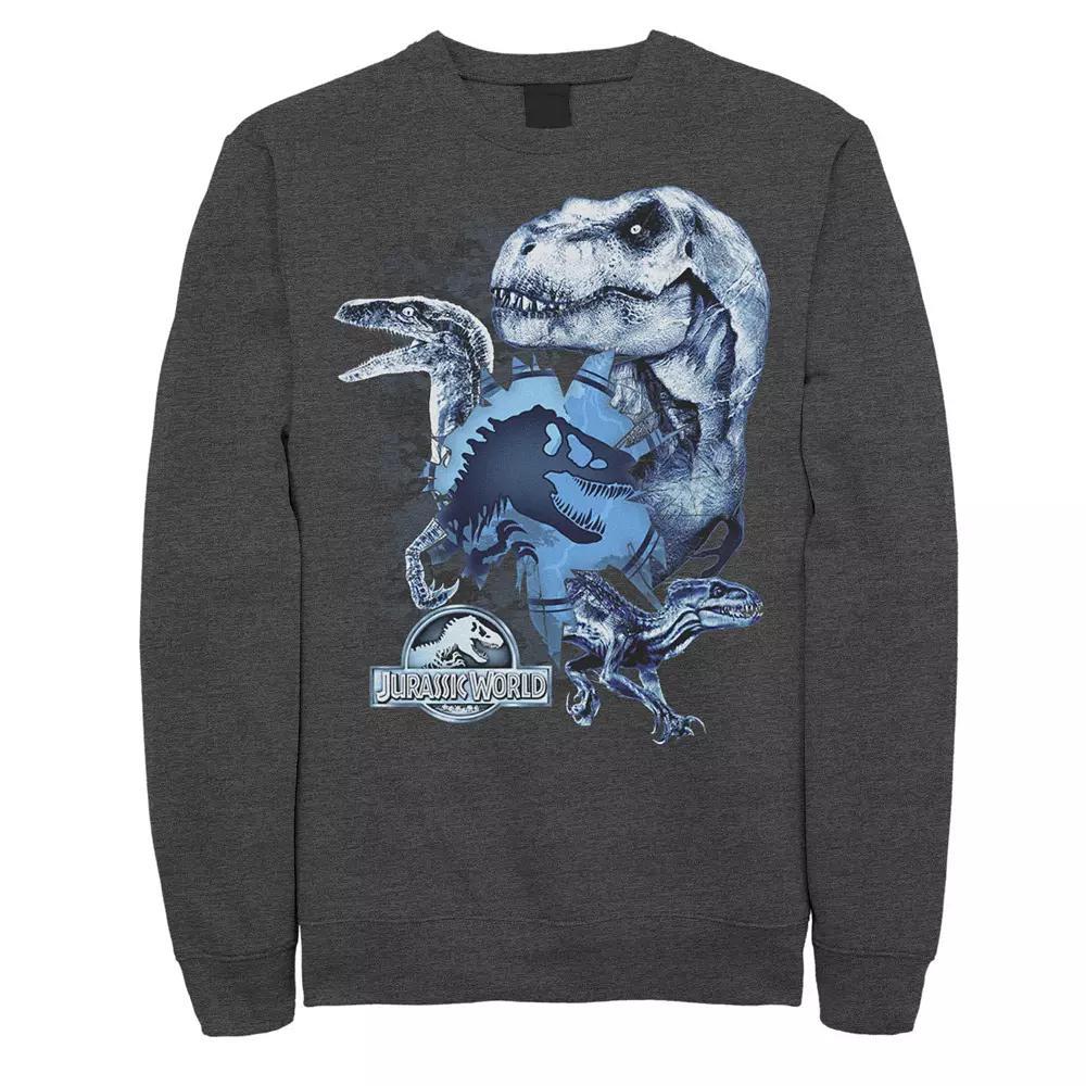 Men's Jurassic World Two T-Rex Squad Camo Shatter Sweatshirt,  Product Image
