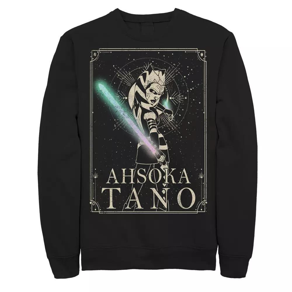 Men's Star Wars: The Clone Wars Ahsoka Tano Celestial Portrait Sweatshirt, Size: Large, Black Product Image