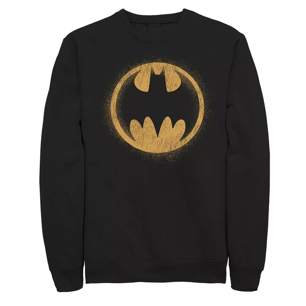 Men's Batman Classic Circle Symbol Sweatshirt, Size: XL, Black Product Image