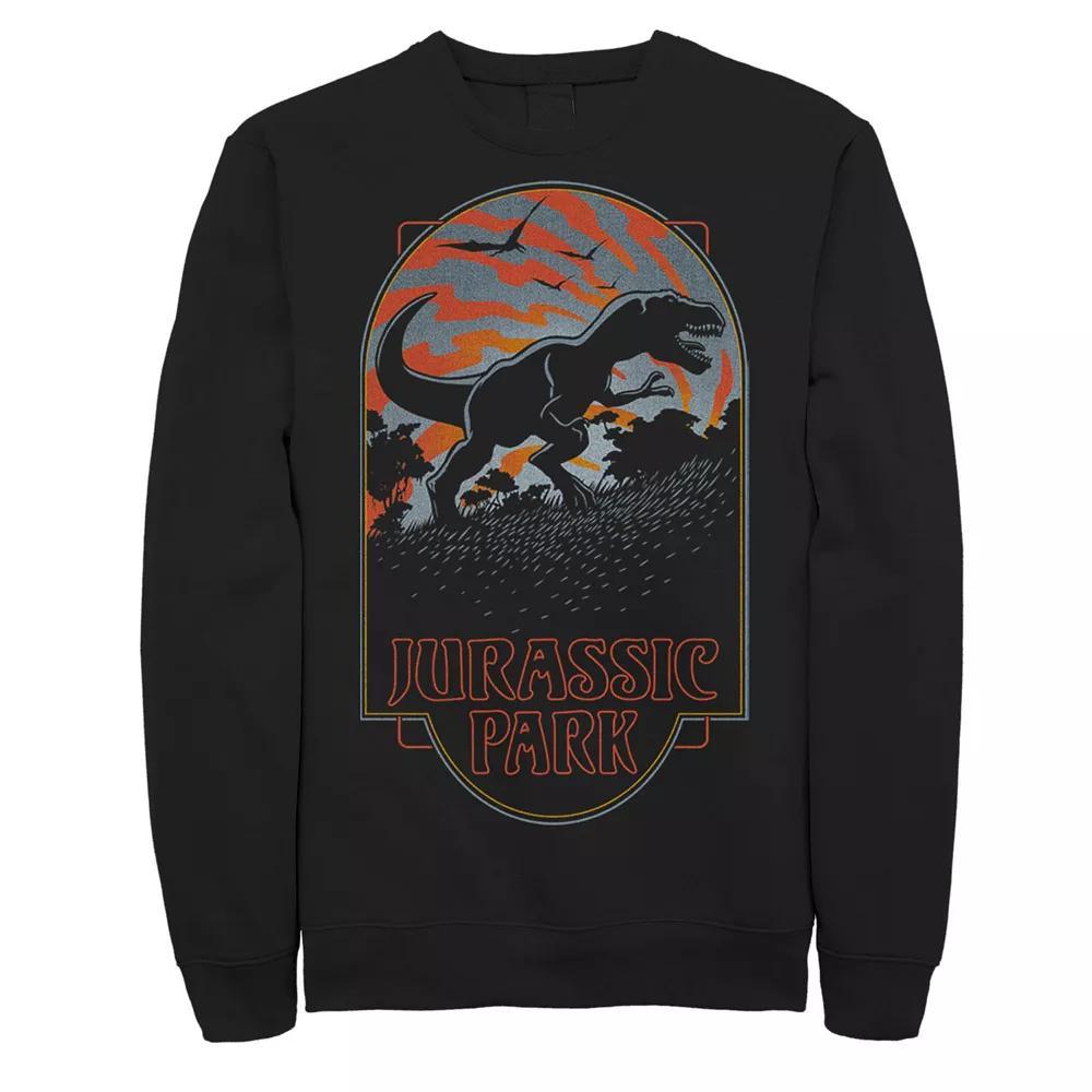 Men's Jurassic Park T Rex Silhouette Tonal Sunset Sweatshirt,  Product Image