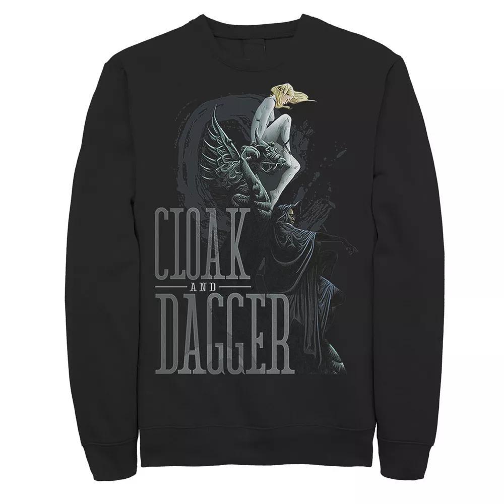 Men's Marvel Cloak & Dagger Dragon Statue Sweatshirt, Size: XL, Black Product Image