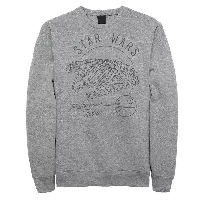 Men's Star Wars The Rise of Skywalker X-Wing Squadron Sweatshirt, Size: XL, Athletic Grey Product Image