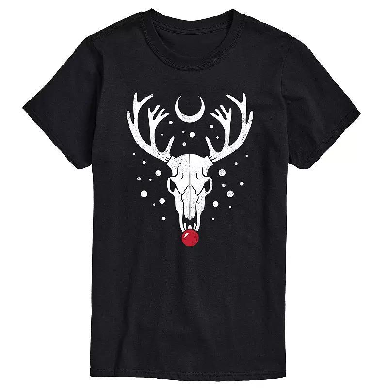 Big & Tall Reindeer Skull Tee, Men's, Size: 4XL Tall, Black Product Image