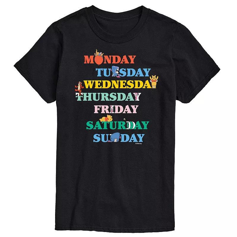 Disney's Winnie the Pooh Big & Tall Days Of The Week Graphic Tee, Men's, Size: XXL Tall, Blue Product Image