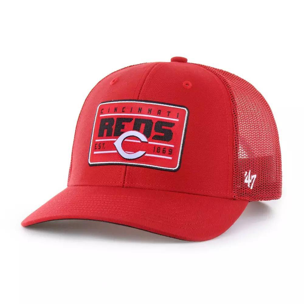 Men's '47 Red Cincinnati Reds Hardline Trucker Adjustable Hat, Red Red Product Image