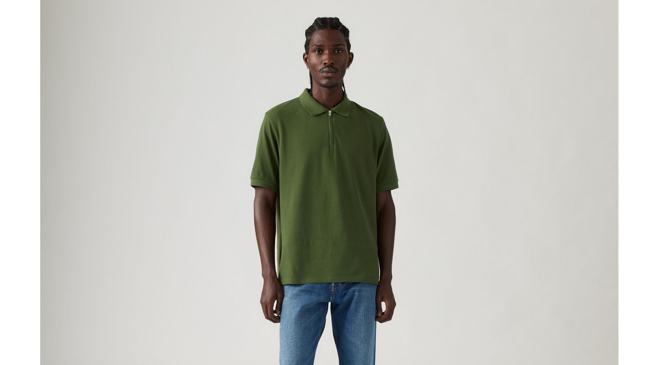 Zip Polo Shirt Product Image