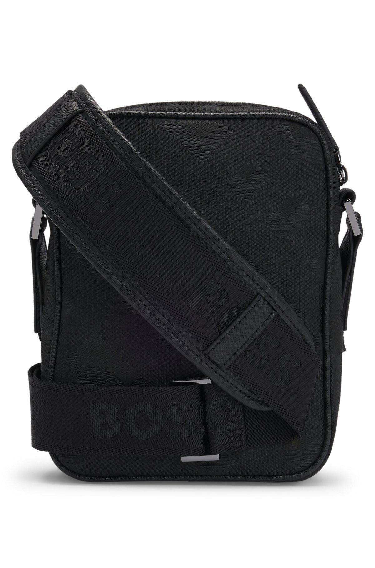 Monogram-jacquard reporter bag with Double B trim Product Image