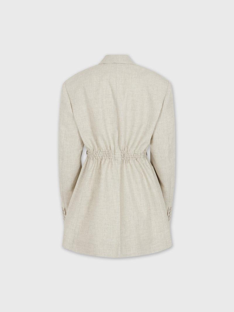 BEIGE BLAZER IN MOTTLED WOOL Product Image