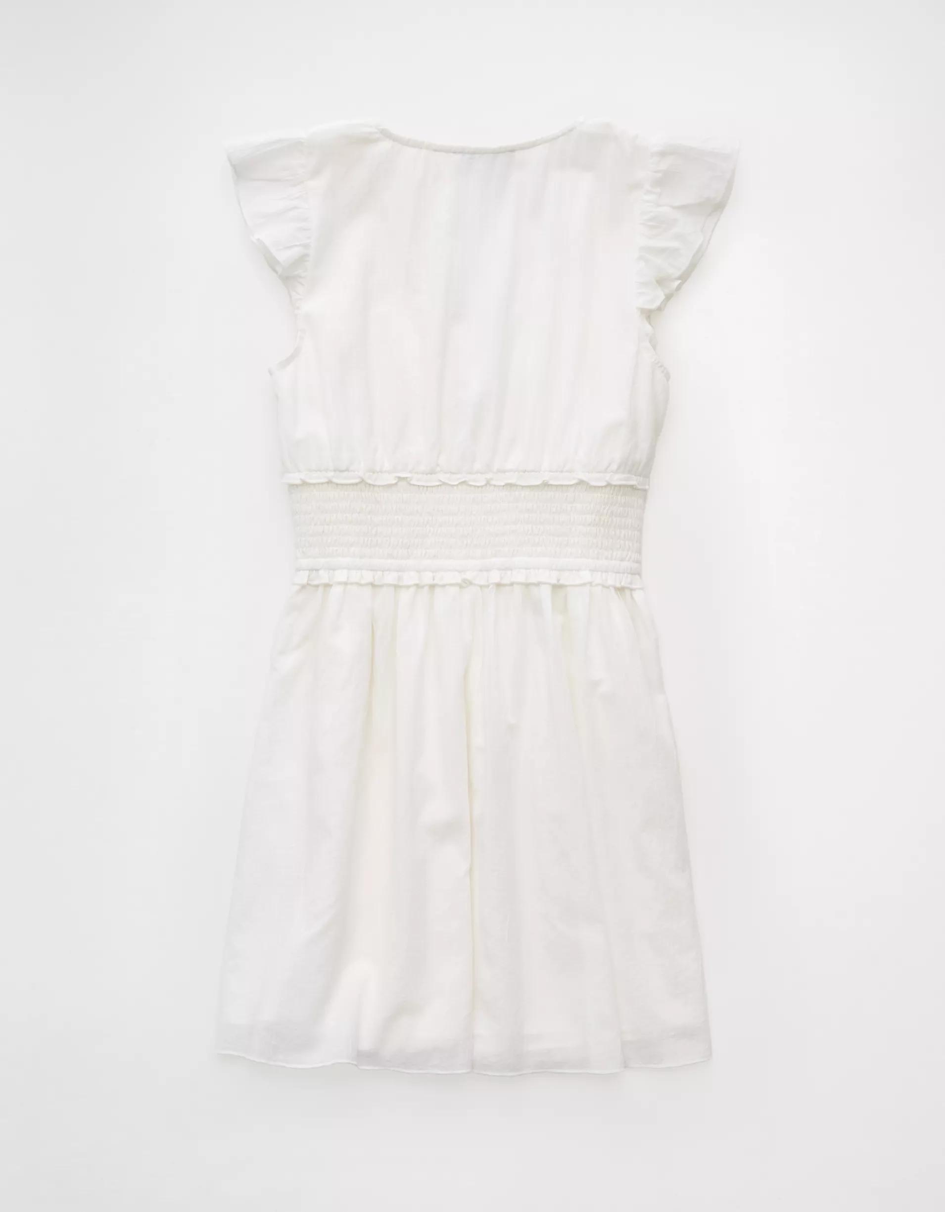 AE Smocked Flutter Sleeve Mini Dress Product Image