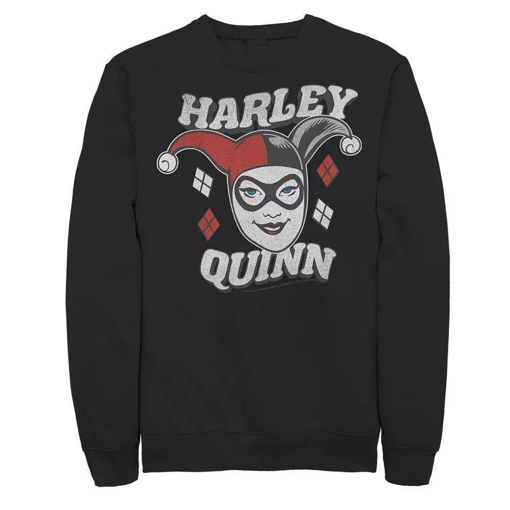 Men's DC Comics Harley Quinn Big Face Sweatshirt,  Product Image