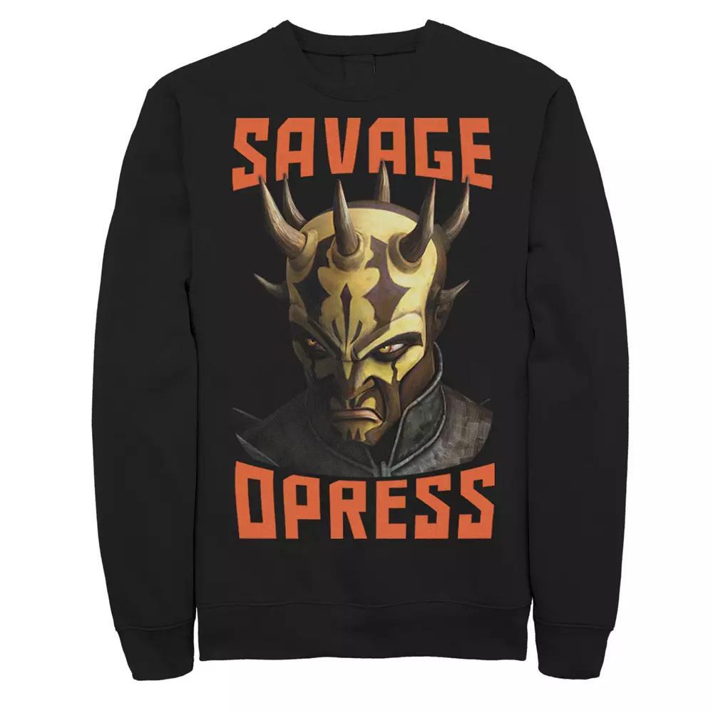 Men's Star Wars: Clone Wars Savage Opress Big Face Sweatshirt, Size: Large, Black Product Image