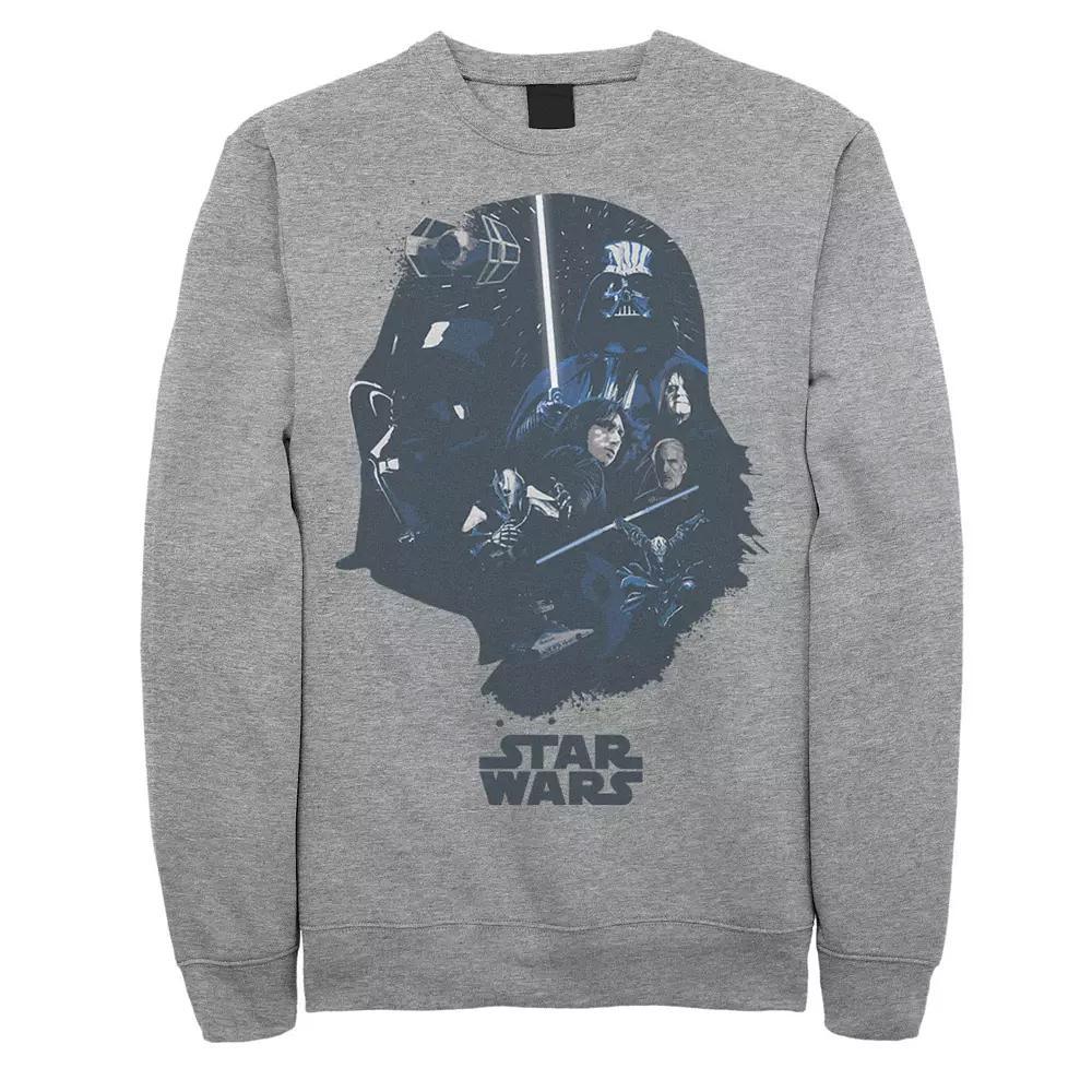 Men's Star Wars Darth Vader Dark Side Sweatshirt, Size: Small, Athletic Grey Product Image