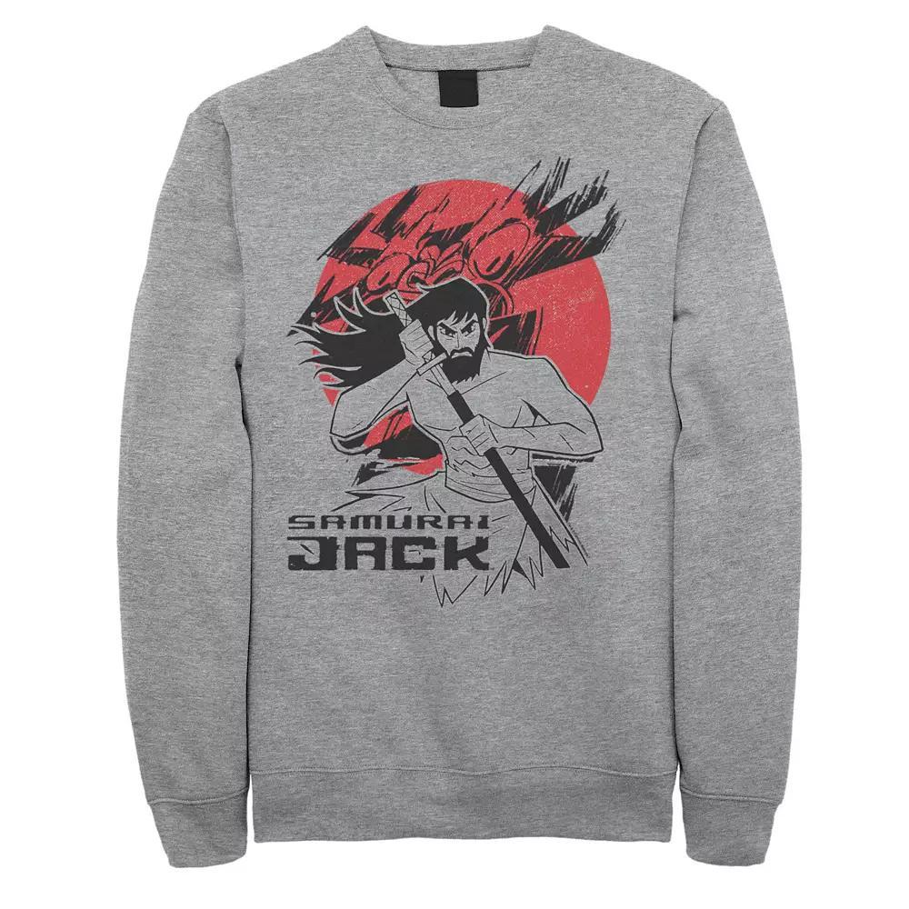 Men's Cartoon Network Samurai Jack Fleece Crewneck Sweatshirt, Size: Small, Athletic Grey Product Image