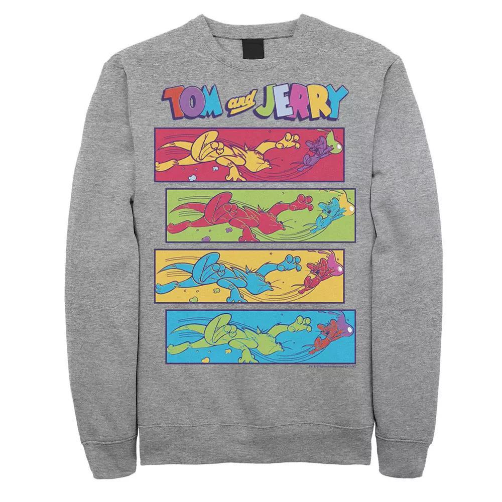 Men's Tom And Jerry Multi-Color Chase Scene Panels Sweatshirt,  Product Image