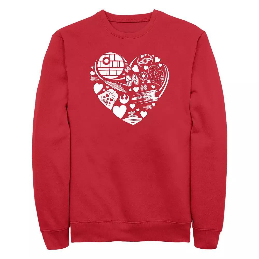 Men's Star Wars Valentine's Icons Heart Graphic Fleece,  Product Image