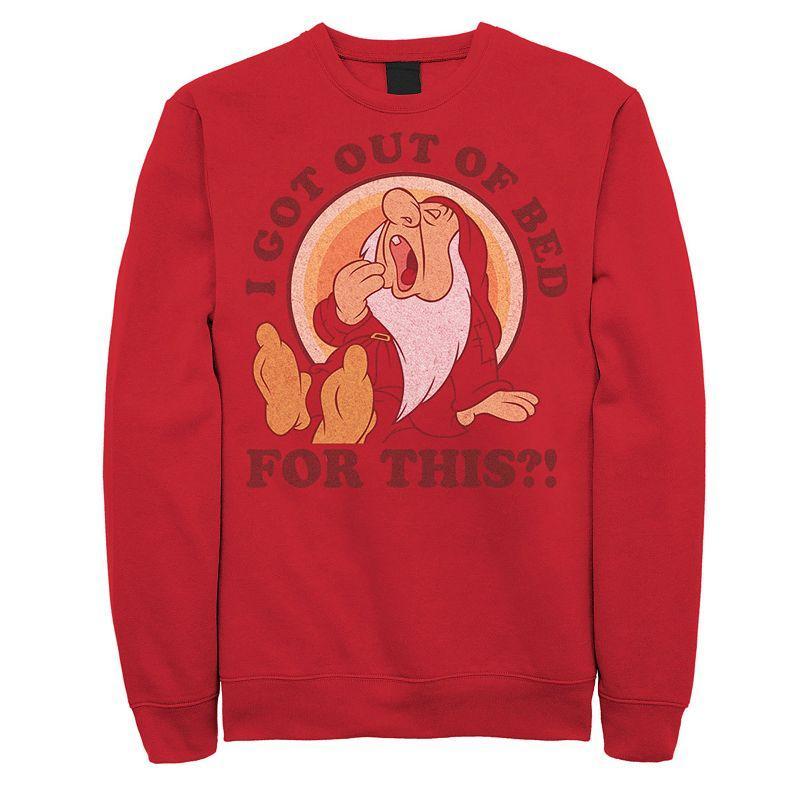 Disney's Snow White Dwarf Men's Sleepy For This Sweatshirt, Size: XXL, Red Product Image