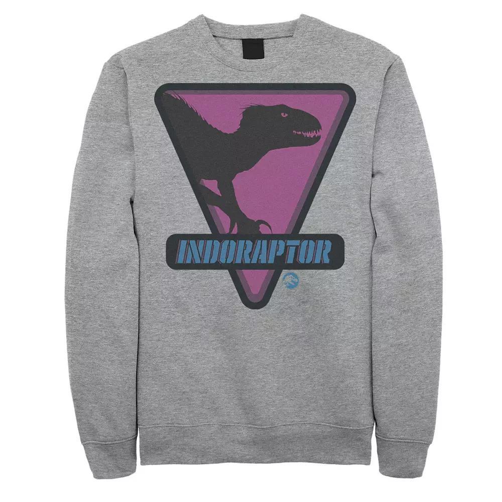 Men's Jurassic World Indoraptor Silhouette Sweatshirt, Size: Large, Athletic Grey Product Image