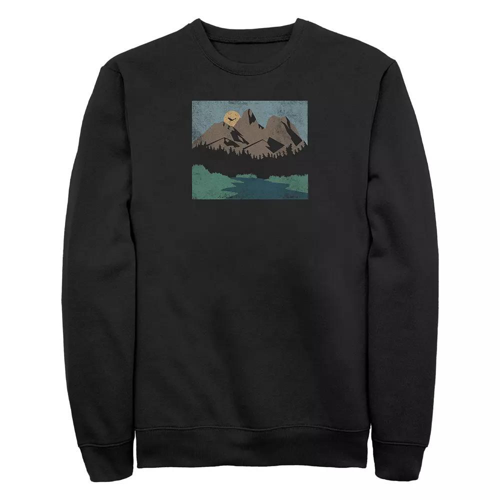 Big & Tall Mountains Scenery Graphic Fleece Sweatshirt, Men's,  Product Image