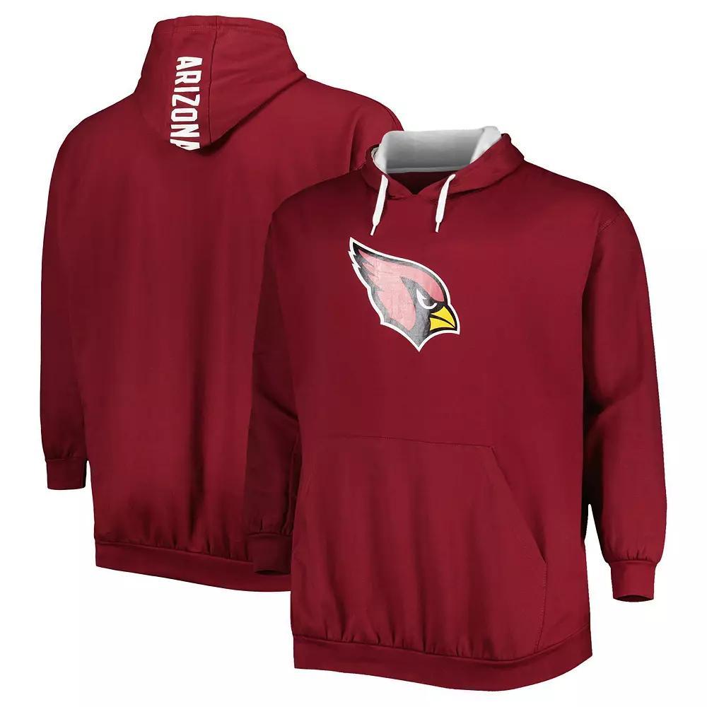 Mens Cardinal Arizona Cardinals Big & Tall Logo Pullover Hoodie Product Image