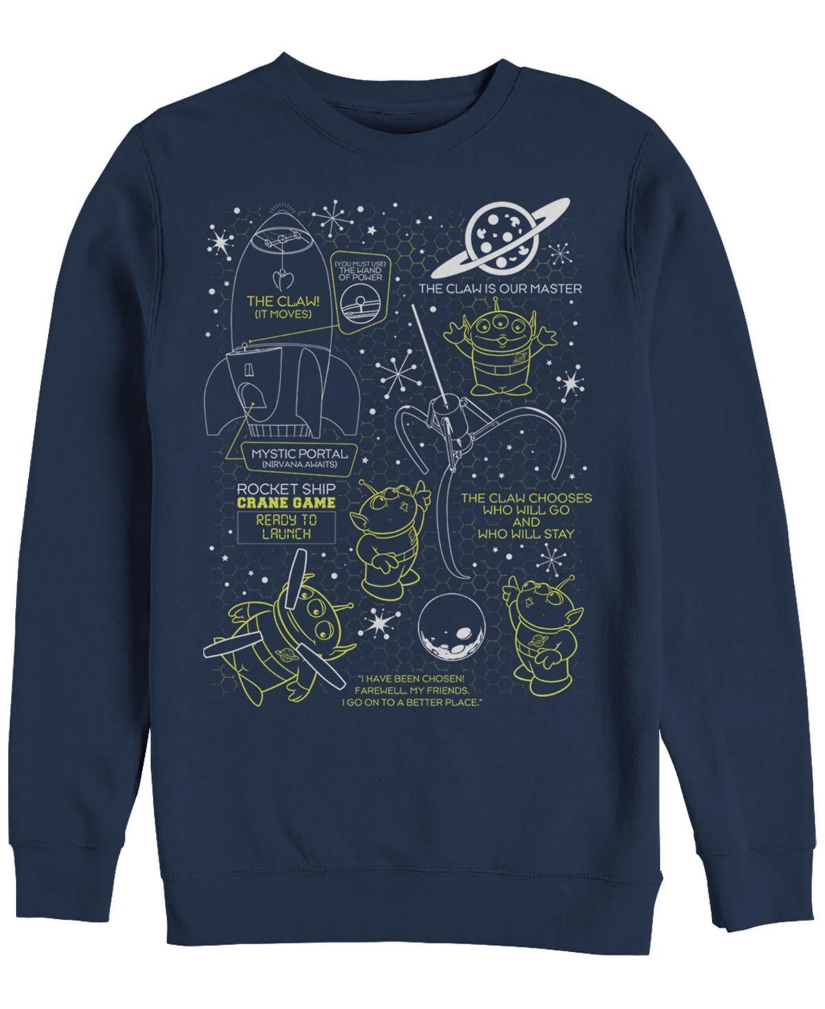 Disney Pixar Mens Toy Story Aliens Claw Master Map, Crewneck Fleece Product Image