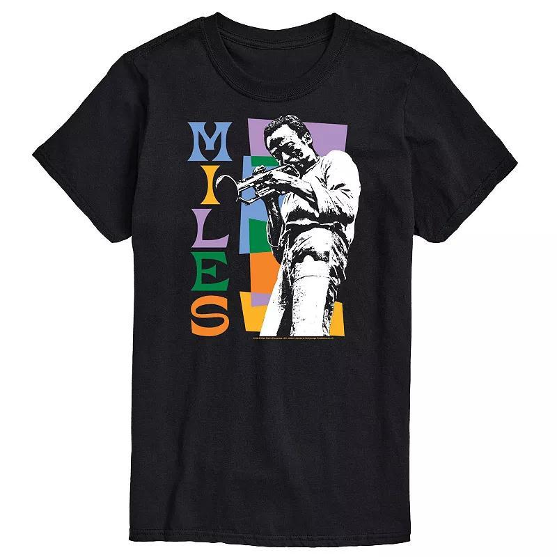 Big & Tall Miles Davis Colorblock Tee, Men's, Size: 3XB, Black Product Image