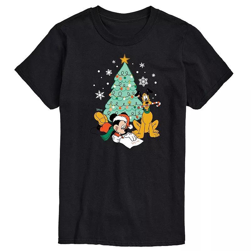 Disney's Mickey Mouse & Pluto Men's Christmas Tree Graphic Tee,  Product Image