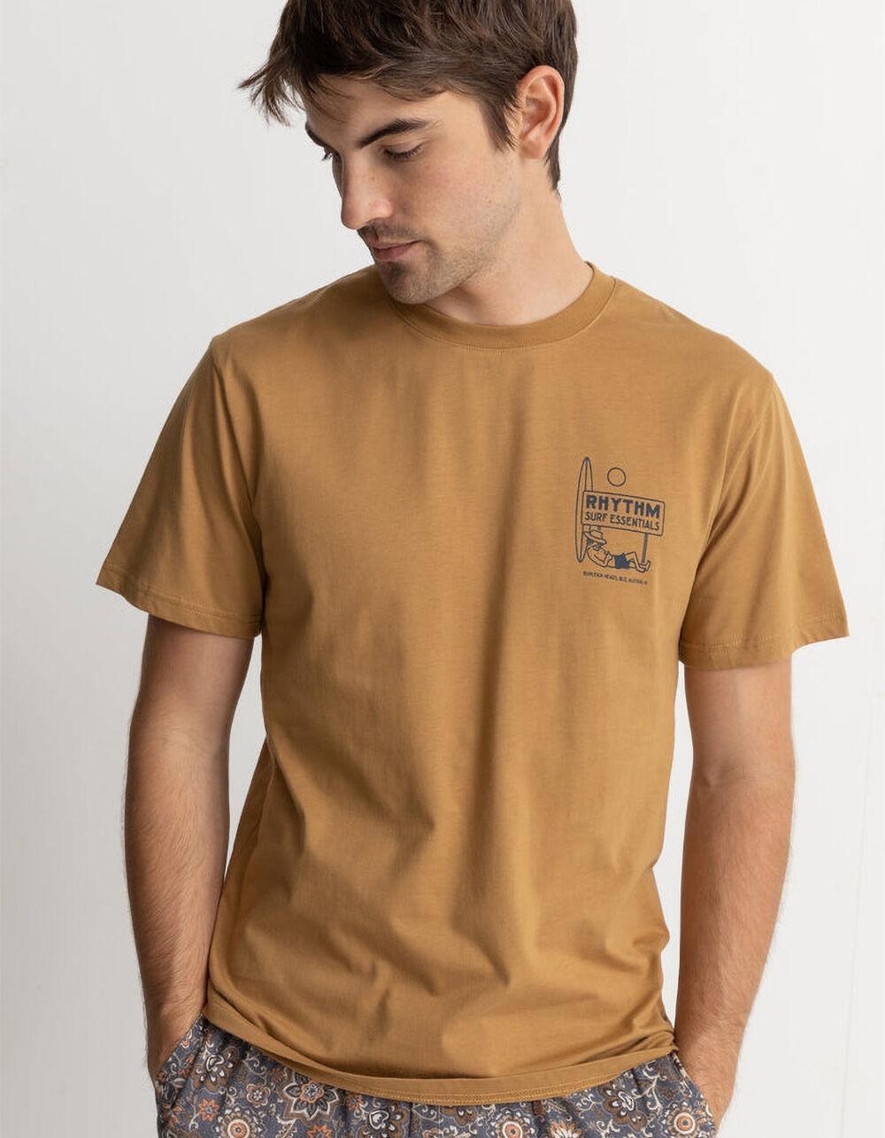 RHYTHM Lull Mens Tee - CARMEL Product Image