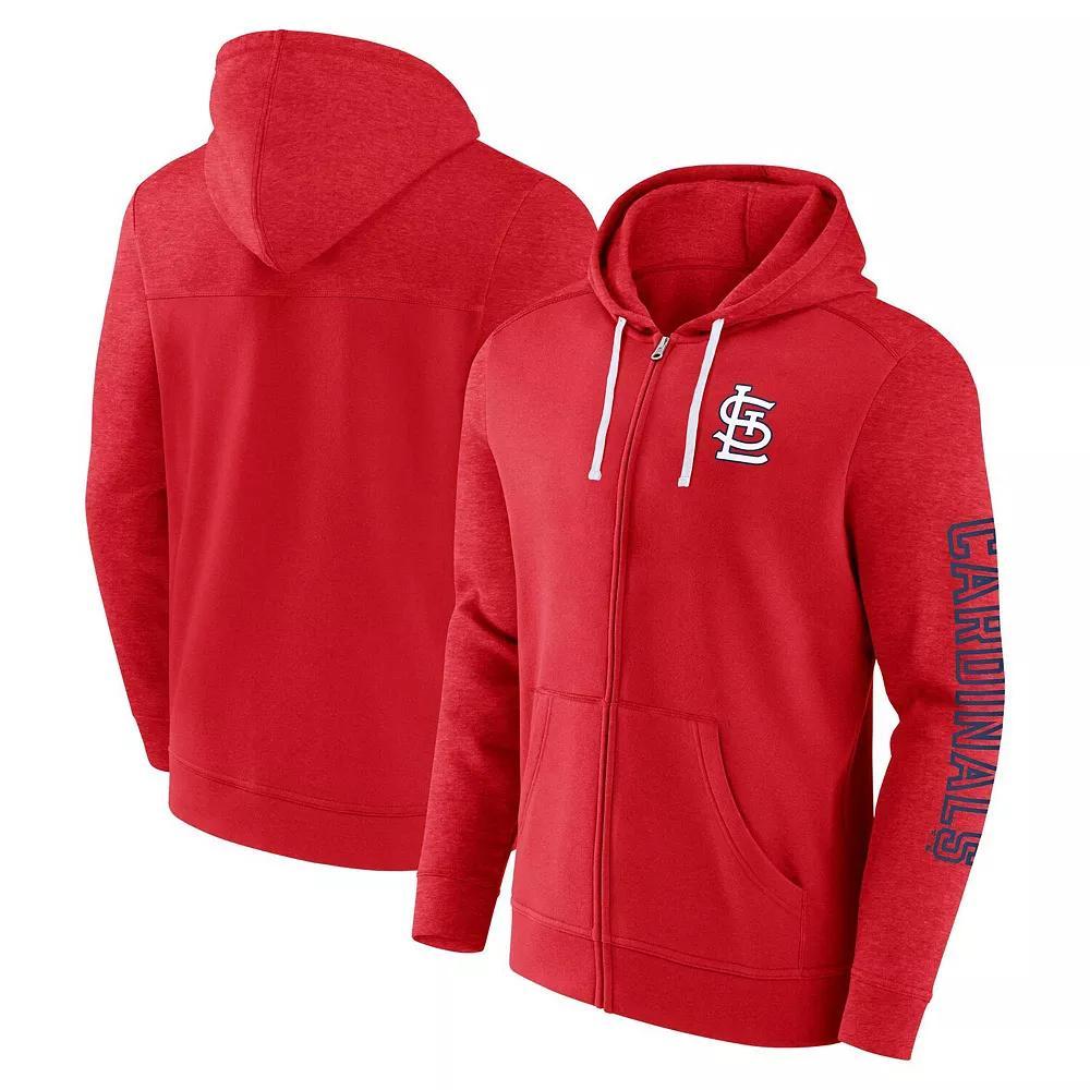 Men's Fanatics Branded Red St. Louis Cardinals Offensive Line Up Full-Zip Hoodie, Size: Large Product Image