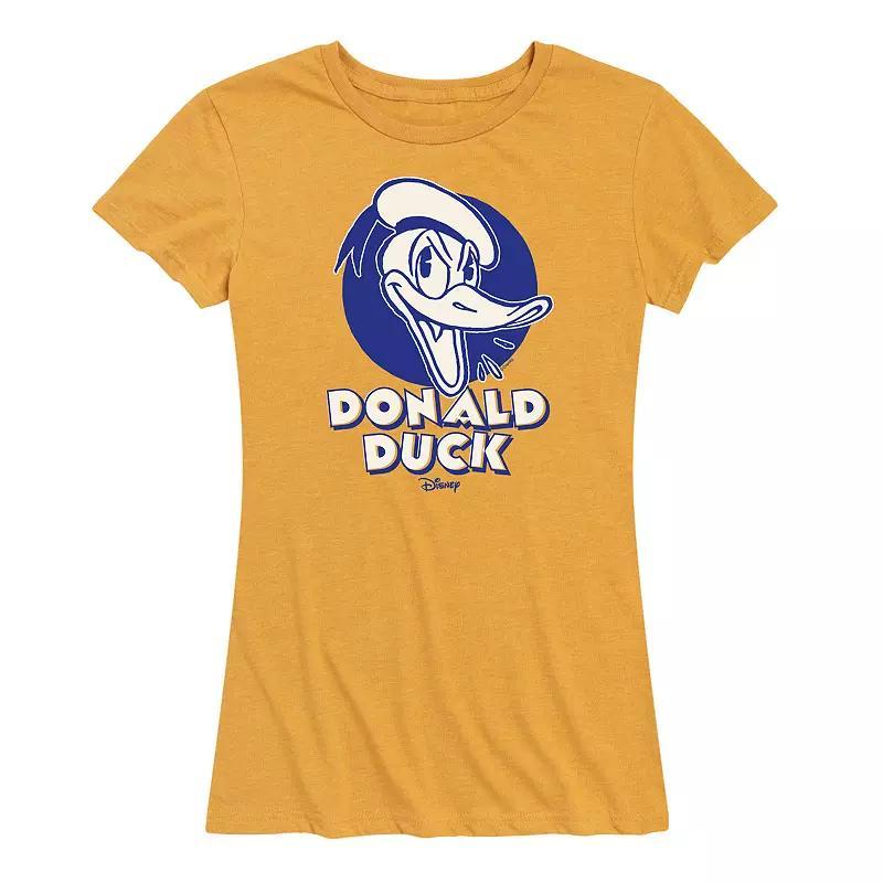 Disneys Donald Duck Womens Classic Graphic Tee Grey Gray Product Image