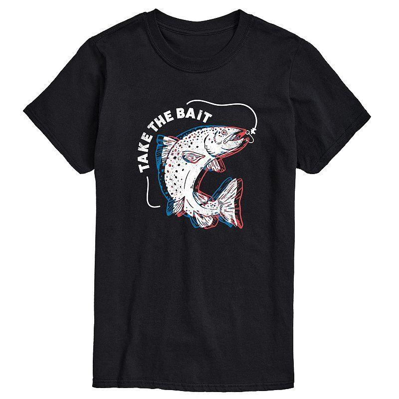 Men's Take The Bait Fish Graphic Tee, Size: XL, Black Product Image